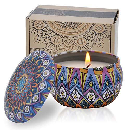 Onlyhome Scented Candles Gift Sage & Sea Salt Soy Wax Tin Candles, Natural Fragrance Candles for Stress Relief and Aromatherapy Candles 4.4 OZ