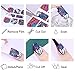 WOKOTO 25 Sheets Halloween Waterslide Nail Decals with 1Pcs Tweezers Grimace Skull Eye Nail Art Wrap Stickers Manicure Kits