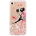 iPhone 7 Case, iPhone 8 Case, JAHOLAN Cute Design Clear Bumper TPU Soft Case Rubber Silicone Skin Cover for iPhone 7 / iPhone 8 - Flower Fairy