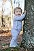 Cashew Kidswear Baby 100% Organic Cotton Full-Sleeve Footed Overall Onesie Blue Stripe