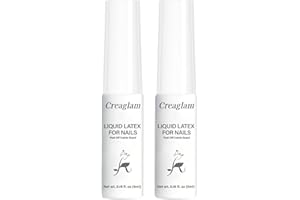 Creaglam Liquid Latex for Nails - 2-Pack Set - Quick-Dry, Peel Off Cuticle Guard & Nail Polish Barrier Protector for Flawless Manicures & Nail Art (2 x 5ML Bottles)