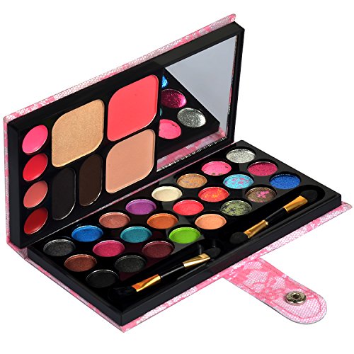 Ecvtop Professional Makeup Kit Eyeshadow Palette Lip Gloss Eyebrow Powder Face Powder Blush Concealer,33 Color