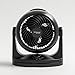 IRIS USA Large WOOZOO Oscillating Vortex Desk Fan with 3 Speed Settings and 6 Tilting Head Settings, Quiet and Compact Tabletop Air Circulator Fan with 74 Ft Max Air Distance, Black