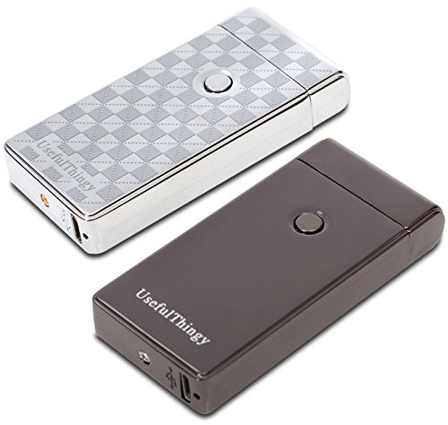 USB Lighters 2 Pack - Dual Arc Electronic Lighter Electric Plasma Lighter - Tesla Coil Rechargeable Cigarette Lighter 5 Designs