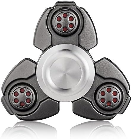 EDC Fidget Spinner Ceramic Bearing,Guaranteed 3 to 5 Minutes Spin Time,Zinc Alloy Handheld Gyro Toy Perfect Gifts for kids Adults(Black)