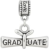 Graduate Charm Bead – Diploma Scroll Pendant – Compatible with Pandora, Chamilia, Troll & European Bracelets – Graduation Gift for Students, Graduates, Class of 2026