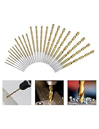 Sibaok   Juego de brocas para taladro de acero HSS (120 piezas, chapado en titanio, para madera, brocas de plástico, metal suave, acero, aleación de aluminio)