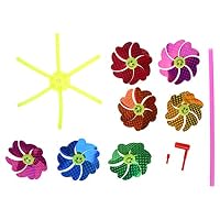 Fmingd Windmill Wind Spinner Kids Children Toys Pinwheel Glitter Sequin Glow Attractive Funny Garden Party Decoration Home Ornaments Outdoor Yard Toy