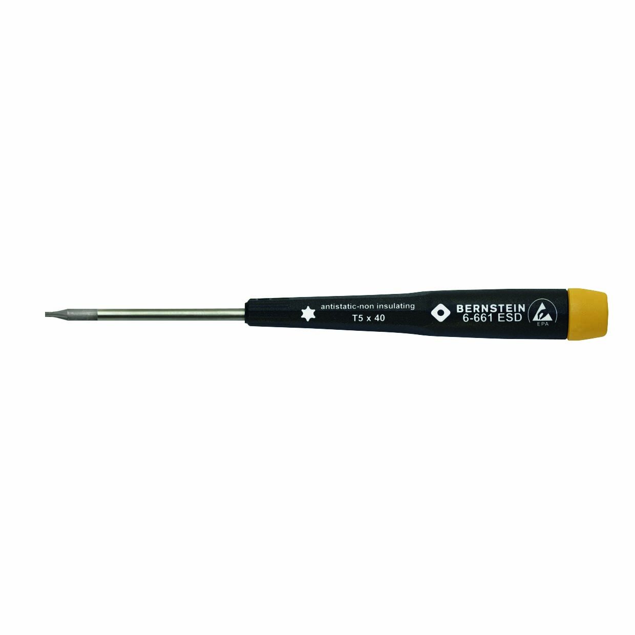Succinic Posidrive Screwdriver, T 5 with Conductive Stitching, 6-661