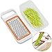 Cooko Mandoline Graters,Vegetable Slicers and Cheese Graters,4 Interchangeable Blades with a Peeler,Shredder,Julienne,Chopper,Peeled