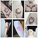 DaLin Sexy Floral Temporary Tattoos Black Flowers Fake Tattoos for Women Men 24Pcs Collection - Individual Styles Available