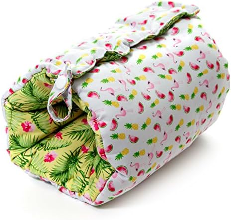 Travel Friendly Nursing Pillow, Slip On Arm Breastfeeding Pillow for Newborns &amp; Older Babies :: Soft, Safe &amp; Comfortable :: Reversible, Multi Use Nursing Cushion :: Includes Matching Carry Bag