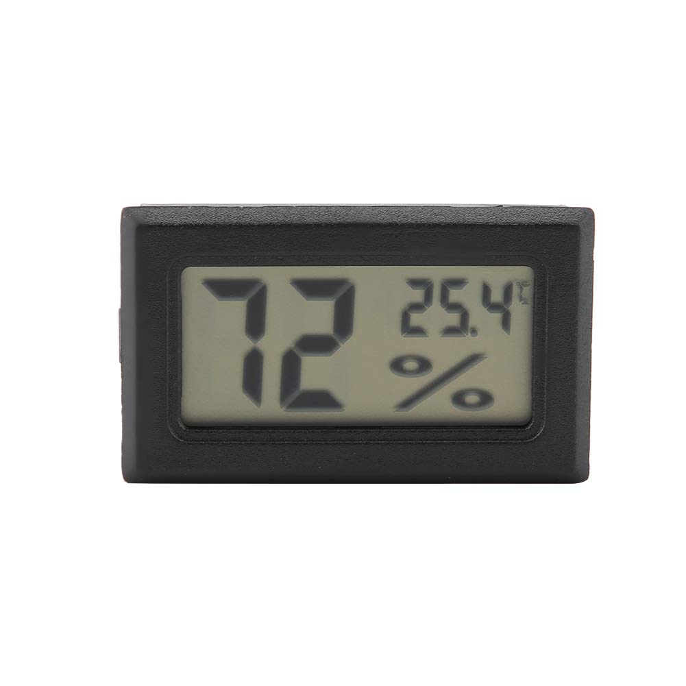 Embedded Digital Hygrometer Thermometer Accurate Humidity Monitor Fast Temperature Meter with Built-in Probe(Black)