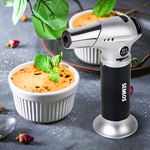 Semlos Butane Torch S901, Refillable Blow Torches with Onehanded