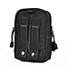 LingAo Tactical Molle Pouch EDC Utility Gadget Belt Waist Bag, Camping Hiking Outdoor Gear Cell Phone Holster Holder for iPhone 6/6S (Black)