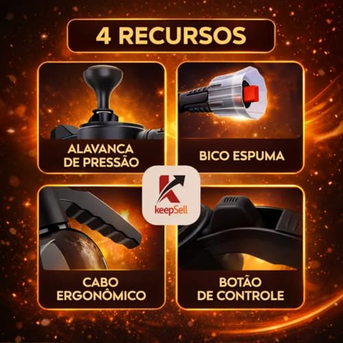 K-SELL IMPORTS Pulverizador Manual 2 Litros Borrifador Snow Foam De Espuma Bomba De Alta Pressão, Válvula De Alívio, 2 Bicos Ajustável