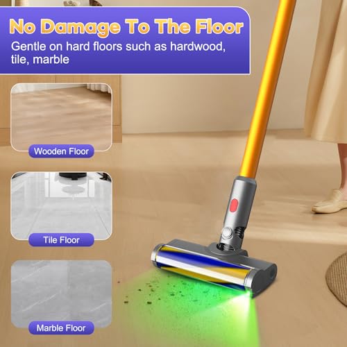 Dyson V12 Detect Slim / V10 Slim Accessories Cordless Soft Roller Brush for Hardwood Flooring with Green Light