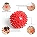 Massage Ball - Spiky for Deep Tissue Foot, Back, Plantar Fasciitis & All Over Body Deep Tissue Muscle Therapy-Includes Instructions,Carry Bag