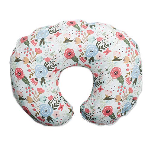 Boppy Nursing Pillow and Positioner—Original Mint Floral Breastfeeding,  Bottle Feeding, Baby Support wit