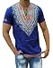 Makkrom Men's African Bright Dashiki Tribal Floral Shirt Variety (X-Large, Pictured-colored)