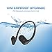 Tayogo 8GB Waterproof MP3 Player Bone Conduction Swimming Headphones Support FM with Shuffle Feature - Black