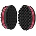 Beauty7 Oval Double-sided Two in One Magic Twist Sponge Hair Brush for Twists, Afros, Coils, Dreadlocks (1 PC)