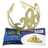 Gold Tiara Crown - Homecoming Queen Crown - Crown and Tiara - Queen Tiara by Funny Party Hats