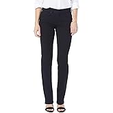NYDJ Women's Marilyn Straight Denim Jeans, Black, 8