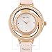 Dictac Alloy Case Leather Strap Waterproof Japanese Movement Watch (pink)