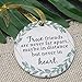 Personalized Ceramic Round Decoration Ornament Keepsake - True friends are never far apart, Christmas Gift for Best Friend Ornament Workmates Friendship Gift Holiday 2019 Christmas Teacher Professiona