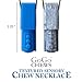 GoGoChews Chew Necklace - Train Shape Chewelry for Boys & Girls, Oral Motor Therapy Tool/Chew, Provides Sensory Input for Special Needs Chewers, Calming for Teething & Biting (Blue/Silver)