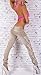 Ibagstyle®Womens Sexy Lace Crochet Cutout Low Waist Skinny Pencil Denim Jeans