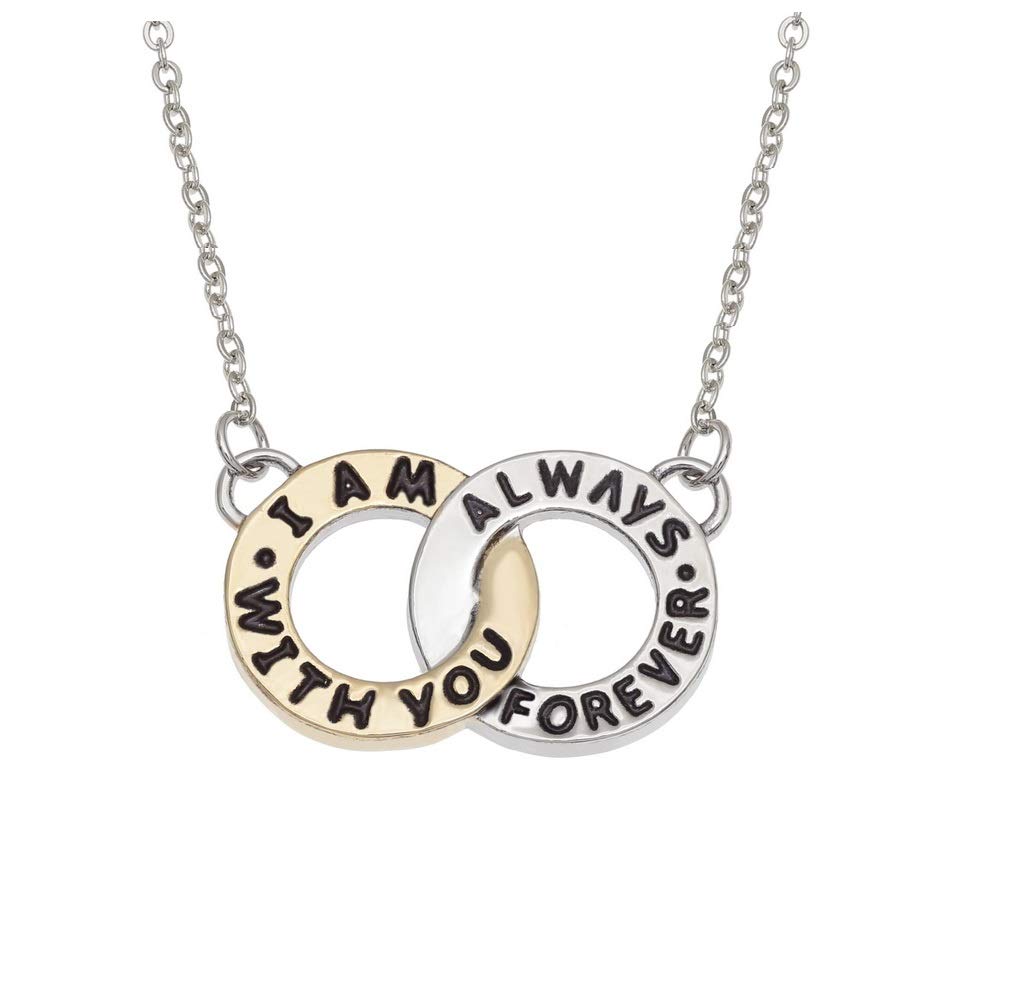 Mother Daughter Love Infinity Sentiments Necklace Memories Friendship Faith Hope Crystal Jewellery Gift Boxed (Always and Forever)