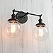 Permo Double Sconce Vintage Industrial Antique 2-lights Wall Sconces with Dual Mini 5.9