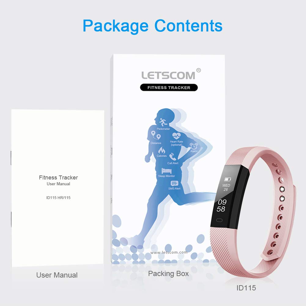 Fitness Tracker, Pedometer Watch with Slim Touch Screen and