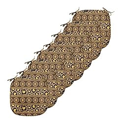 Ambesonne African Chair Seating Cushion Set of