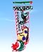Christmas Dog Stocking Toys. Pack Assorted with Squeaker Inside of Newspaper Toy, Squeaky Boot, a red, Green & White Tennis Ball & red White & Green Knotted Rope Xmas Toy. Small Medium Large Breeds