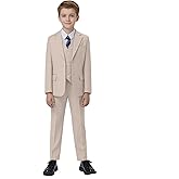Boys' Formal Slim Fit Suit Set 5 Piece Boys Suit Dress Clothes Ring Bearer Outfit
