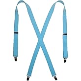 CTM Women's Elastic Clip-End 1 Inch Basic Suspenders