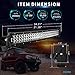 OEDRO 22Inch LED Light Bar Curved 520W Triple Rows Work Light Spot Flood Combo Driving Lighting Off Road Fog Lamps with Wiring Harness for Jeep Truck Pickup 4x4 4WD SUV ATV UTV Boat