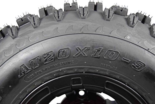 22" Front 20" Rear Yamaha Banshee 350 (1987-2006) & Raptor 700 (2006-Present) Black MASSFX Rims & Tires Front & Rear Wheel and Tire Kit