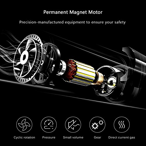 Portable Air Compressor Pump by Alloyseed, Compact Digital Tire Inflator, Mini 12V 100 PSI Tire Pump for Car, Bicycle, RV and Other Inflatables