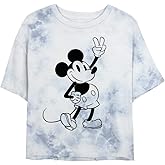Disney Womens Disney Characters Simple Mickey Outline Women's Fast Fashion Short Sleeve Tee Shirt