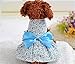 Petroom Cute Dog Clothes Pet Costume Puppy Dress,Doggie Sundress for Small Girl Dogs Blue S