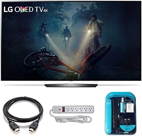 2017 Model OLED55B7A Series B7 Class 55" 4K TV Bundle - 4K HDMI 2.0 Cable, Surge Protector,Multipurpose Cleaning Spray And Cloth
