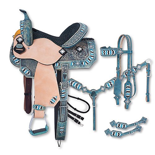 Silver Royal Chase 5-Piece Barrel Saddle Pkg 14in