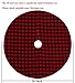 S-DEAL 36 Inches Christmas Tree Skirt Red and Black Plaid Buffalo Double Layers Checked Deco for Holiday Party Mat Xmas Ornaments