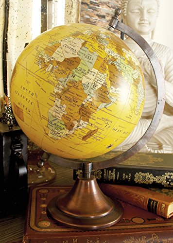 Deco 79 Traditional Plastic Globe with Metal Base, 9" x 12", Multicolored Finish - Thumbnail 2