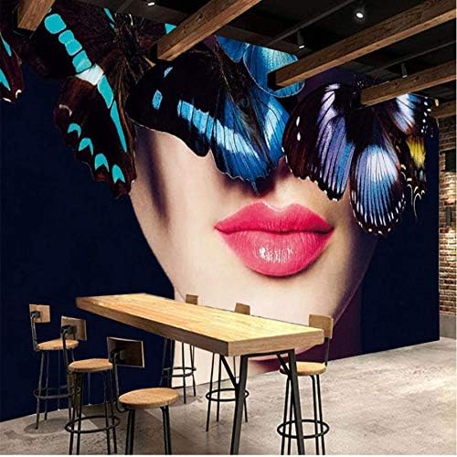 壁のカスタム3d写真の壁紙落書きバタフライビューティーバー理髪店ネイルショップポスター装飾壁壁画 450x300cm