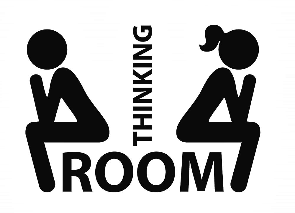 Toilet - Toilet - Bathroom - Toilet - Mural - Wall Sticker - Funny - Transparent and Black - Gift idea